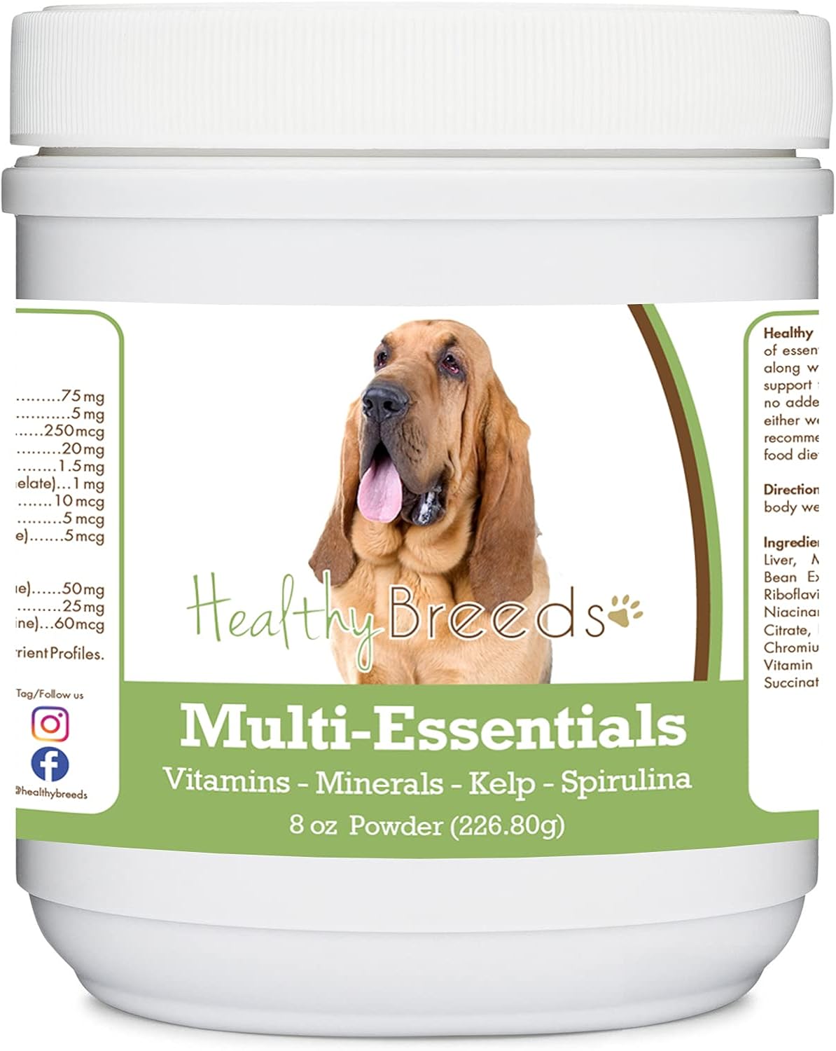 Healthy Breeds Bloodhound Multi-Essentials Powder para Perros - 227 g
