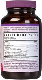 Bluebonnet EarthSweet Methylfolate 1000 µg - Folato Activo 5-MTHF - 90 Comprimidos Masticables Sabor Frambuesa