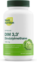 DIM Supplement 500mg - Diindolylmethane – Vegano, Non-GMO, Sin Gluten - 90 Cápsulas