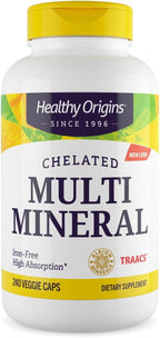 Healthy Origins Quelato Multi Mineral, 240 Cápsulas Veggie con Albion Minerals TRAACS