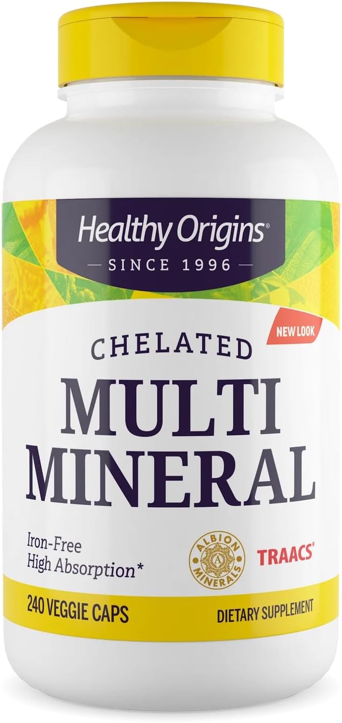 Healthy Origins Quelato Multi Mineral, 240 Cápsulas Veggie con Albion Minerals TRAACS