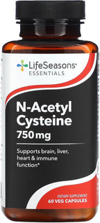 LifeSeasons N-Acetil Cisteína (NAC) 750 mg – 120 Cápsulas Vegetales