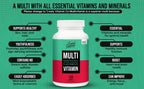 Multivitamínico Lively Vitamin Co - 37 Vitaminas, Minerales y Extractos - 240 Cápsulas Vegetarianas