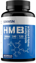 SXNWSN HMB Suplemento - 1000 mg por dosis, 240 Cápsulas