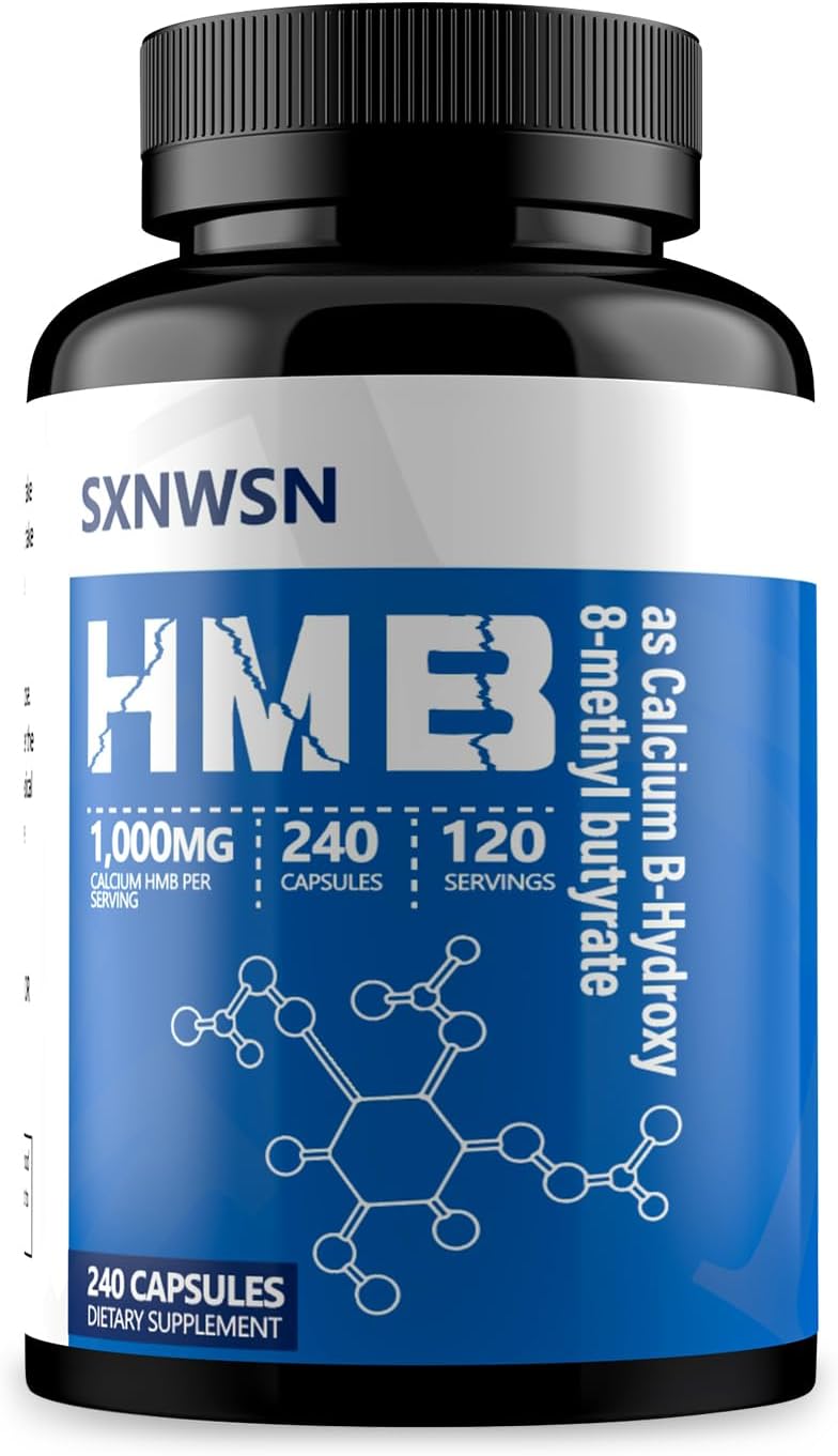 SXNWSN HMB Suplemento - 1000 mg por dosis, 240 Cápsulas