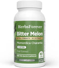HerbsForever Melón Amargo Concentrado de Alta Potencia (10:1) - 60 Cápsulas Vegetales, 880mg