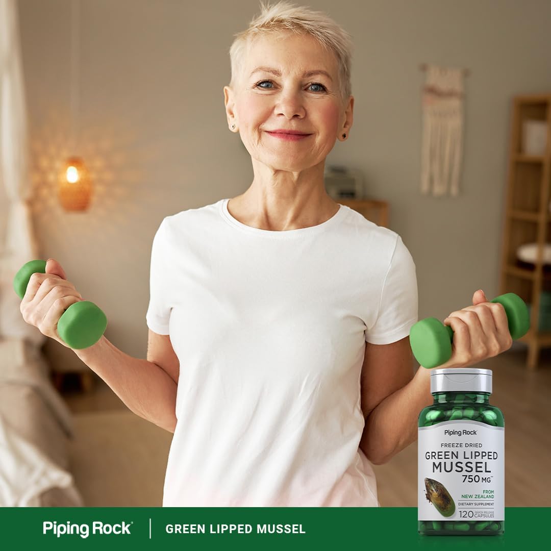 Piping Rock Mejillón de Labio Verde Liofilizado | 120 Cápsulas