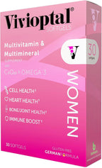 Vivioptal Women - Multivitamínico y Multimineral para Mujeres con CoQ10 y Omega-3 (30 Cápsulas)