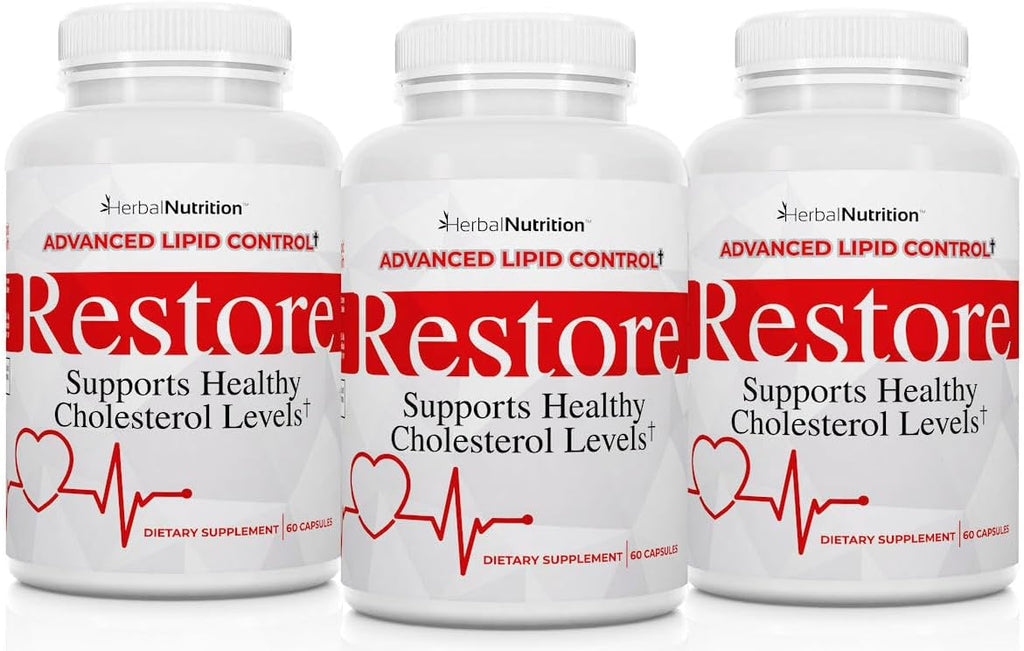 Herbal Nutrition Restore – Apoyo Salud Cardíaca y Colesterol, 60 Cápsulas