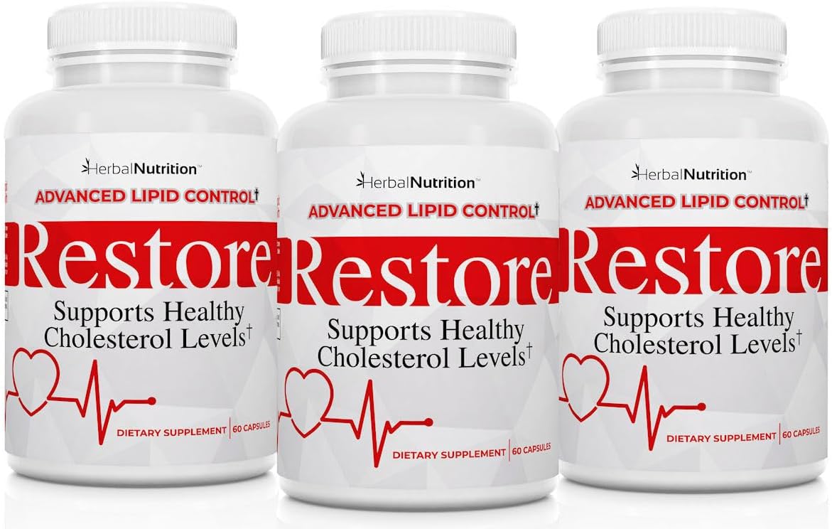 Herbal Nutrition Restore – Apoyo Salud Cardíaca y Colesterol, 60 Cápsulas
