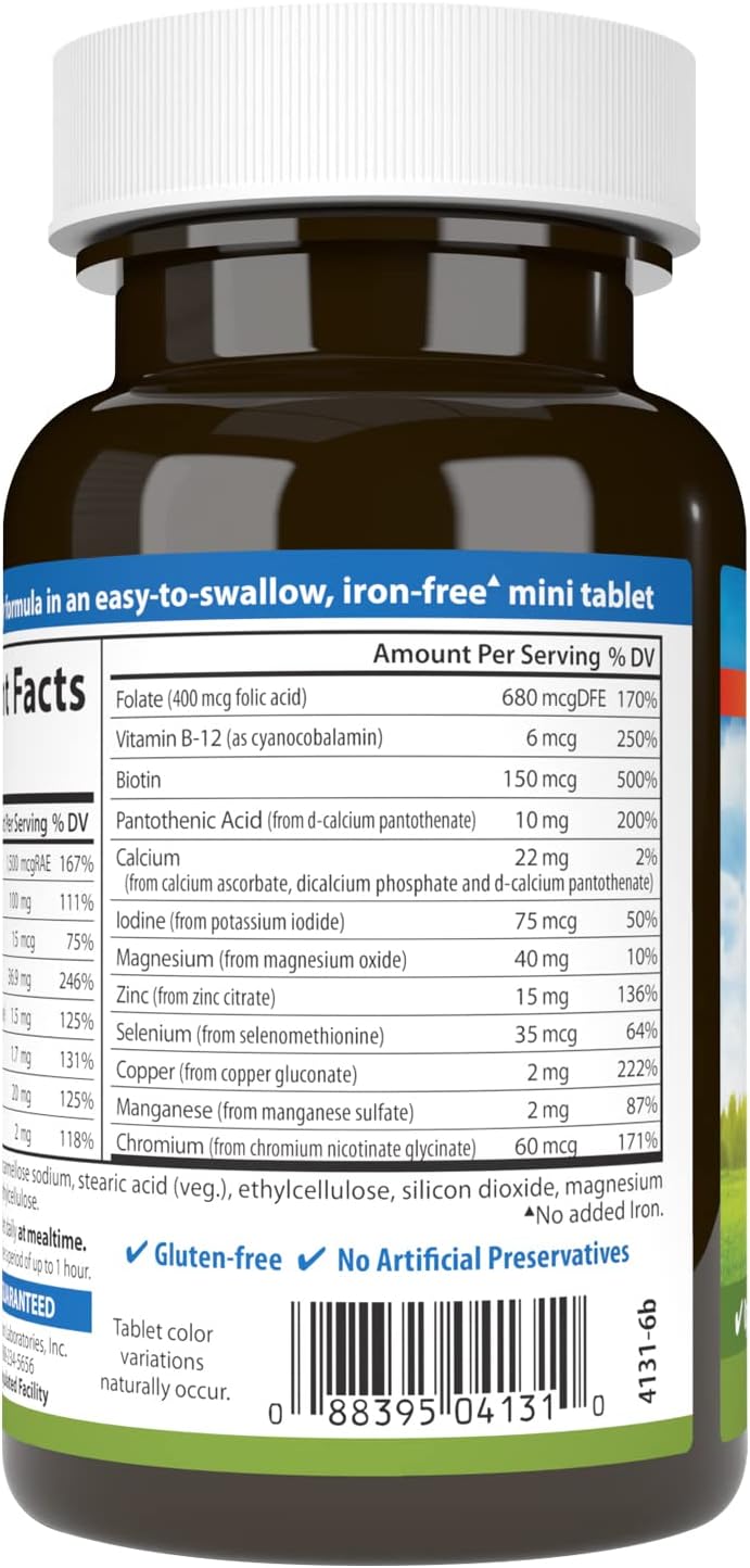 Carlson Labs Mini-Multi - Complejo Multivitamínico y Mineral, 90 Comprimidos