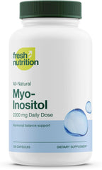 Myo-Inositol 2200 mg - 120 Cápsulas de Alta Potencia - Verificado por NMR