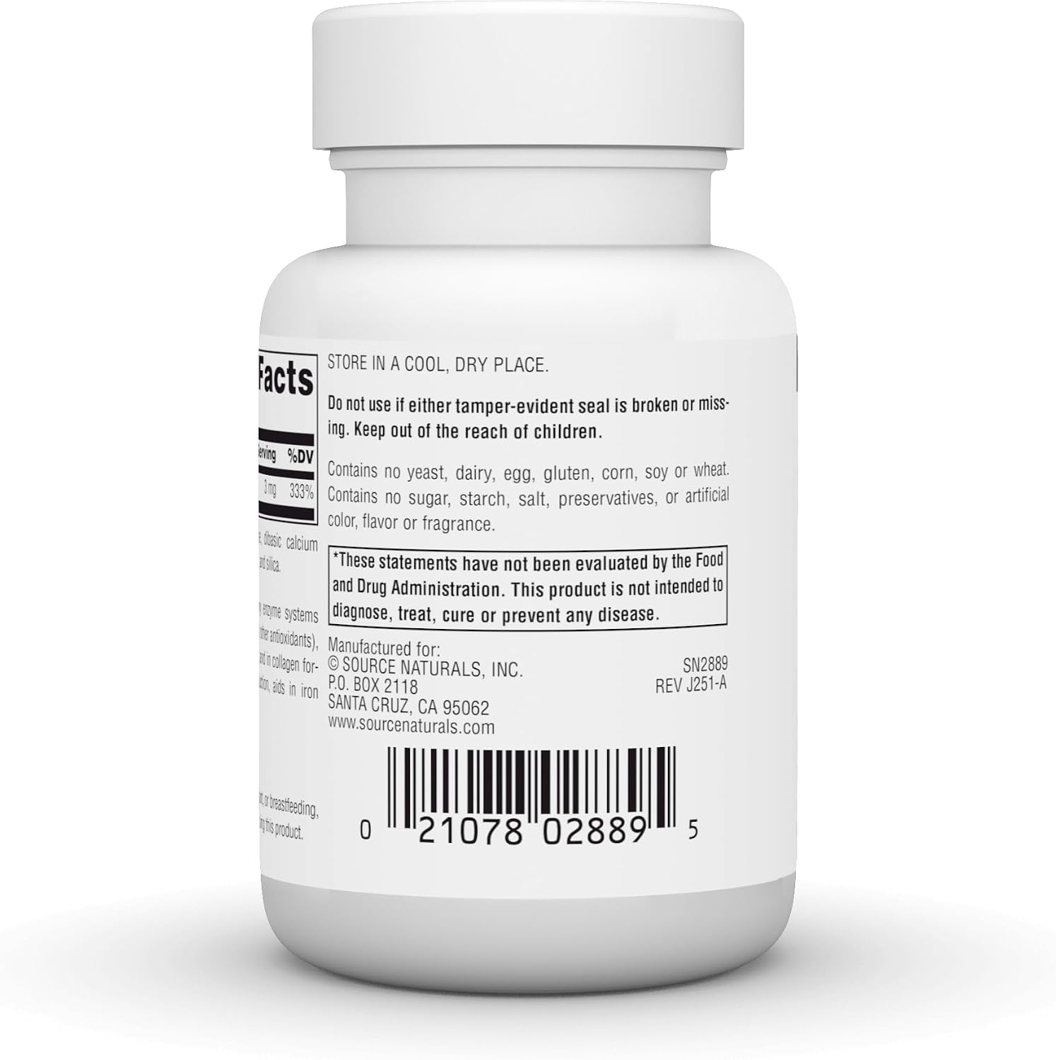 Source Naturals Cobre, 3 mg - 120 Comprimidos