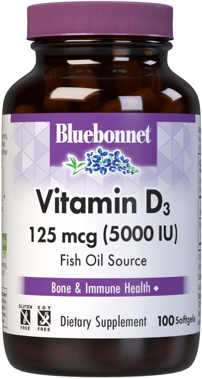 Bluebonnet Nutrition Vitamina D3 2000 IU, 100 Softgels