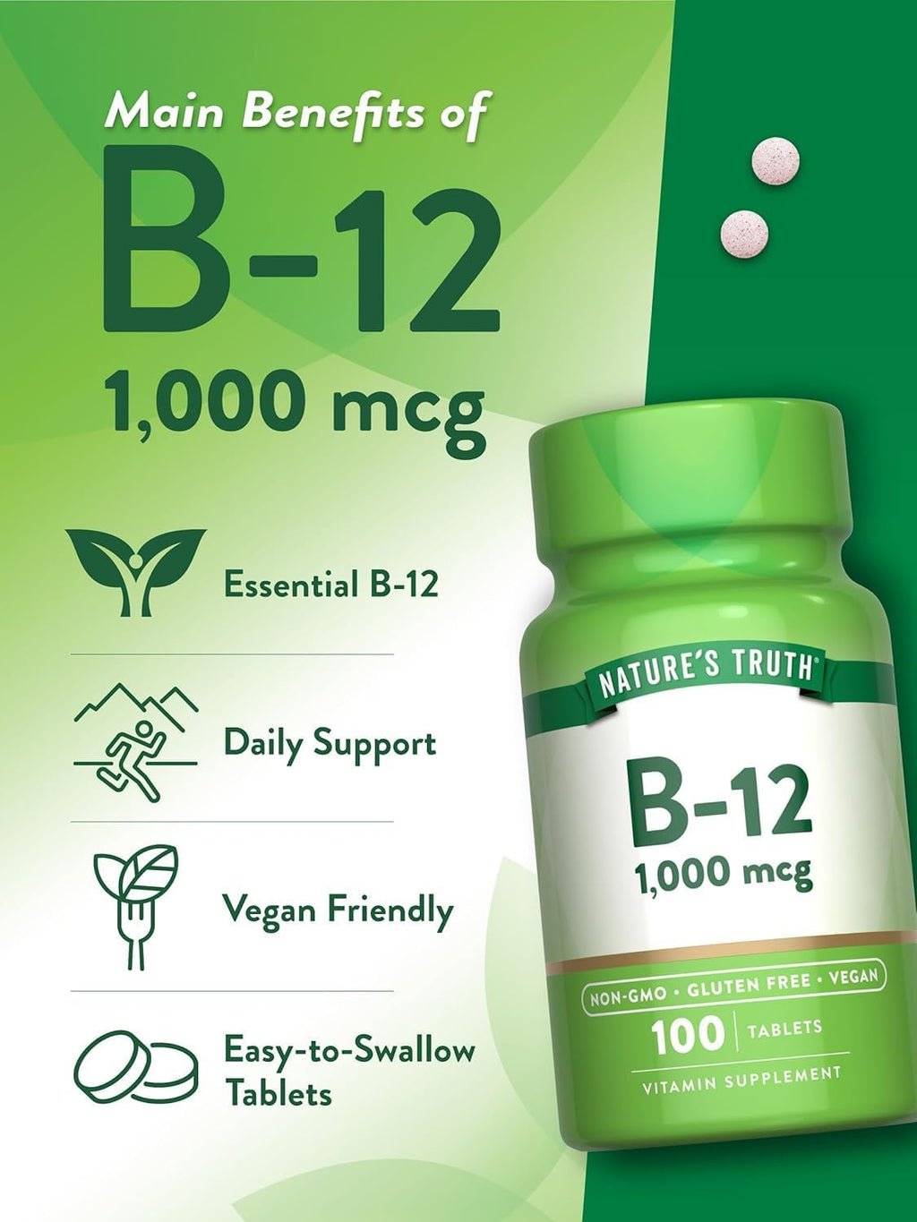 Nature's Truth B12 1000 mcg - 150 Cápsulas Blandas (Pack de 2)