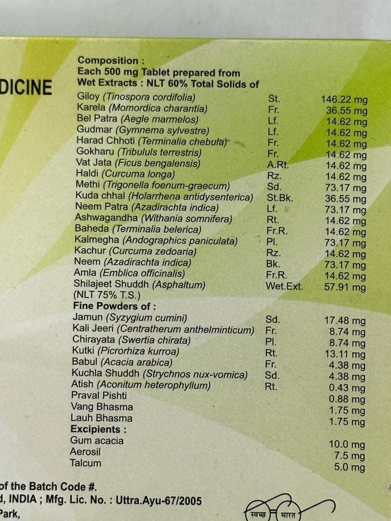 Divya Madhunashini Vati (120 Tablets)