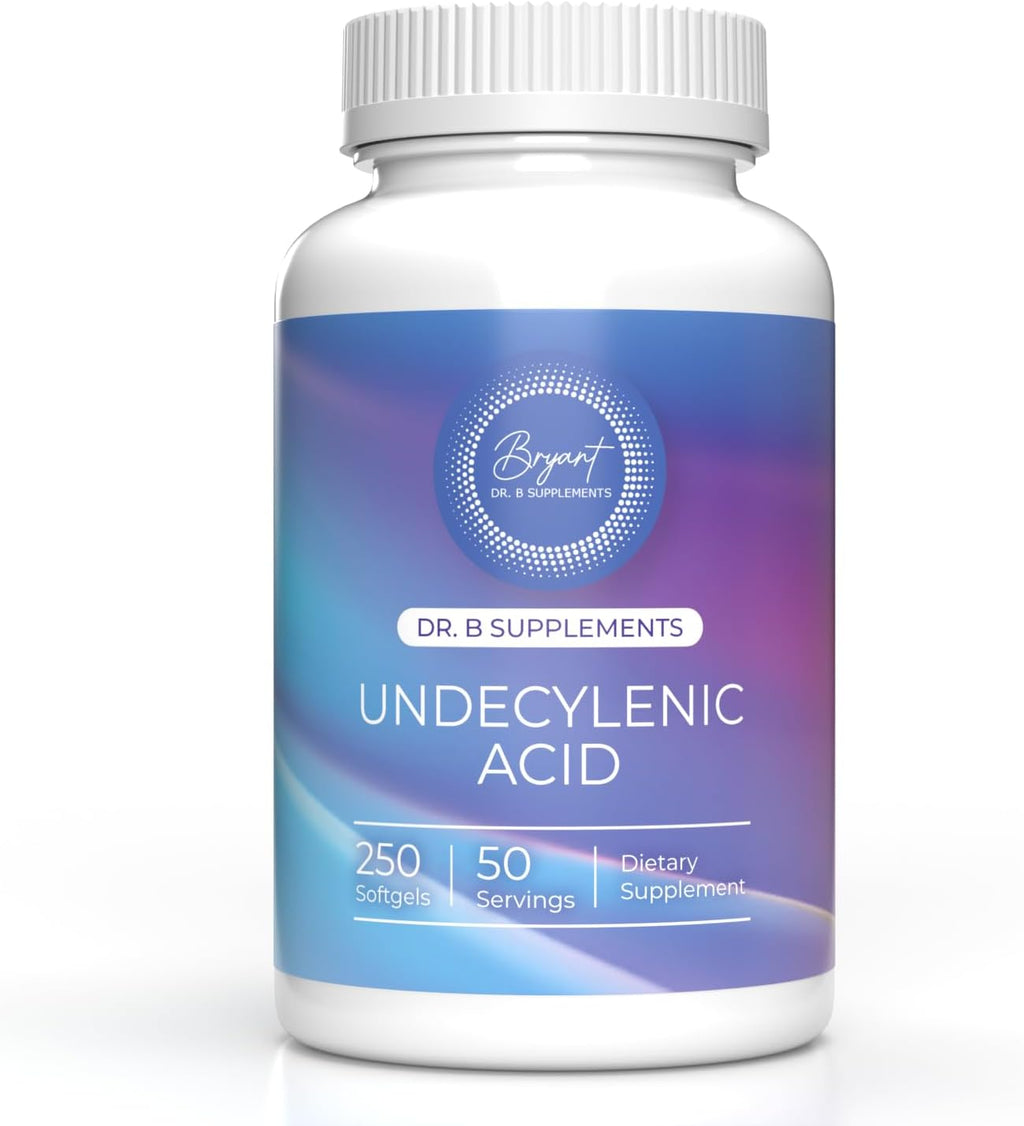Ácido Undecilénico 250 mg, 250 Cápsulas Blandas – Suplemento de Ácido Graso para el Equilibrio de la Flora Intestinal y Vaginal