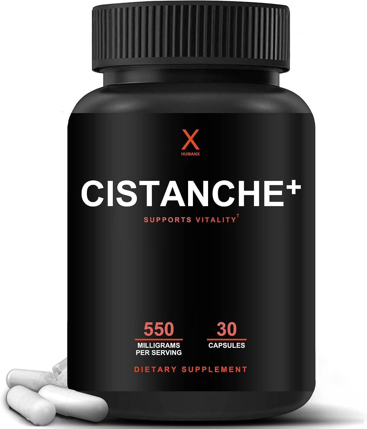 Humanx Cistanche+ 550 mg - Cápsulas de Extracto de Cistanche Tubulosa para Hombres