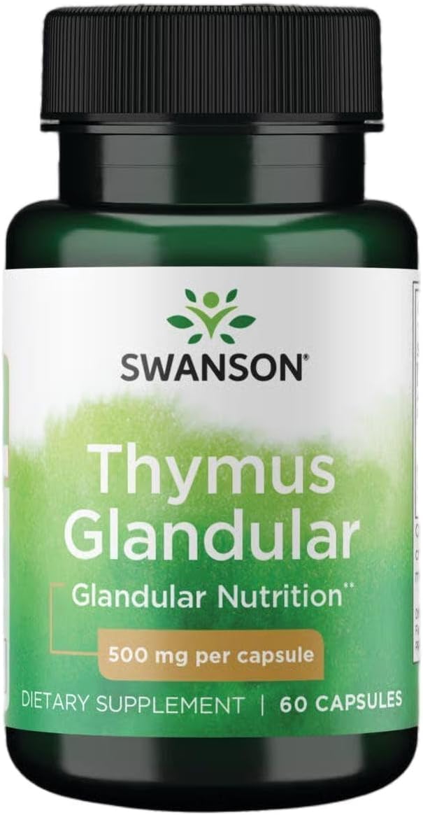 Swanson Raw Thymus Glandular 500 mg 60 Cápsulas