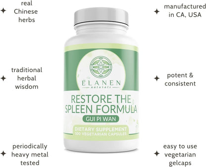 Elenen Naturals Gui Pi Wan, Fórmula para el – Apoyo para el bazo y la digestión – Image 4