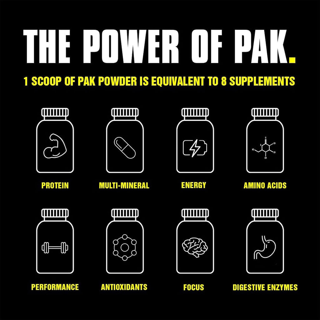 Animal Pak – Polvo Multivitamínico Todo-en-Uno – Zinc, Vitaminas C, B, D, Aminoácidos – Nutrición Deportiva – 44 Dosis, Cherry Bomb