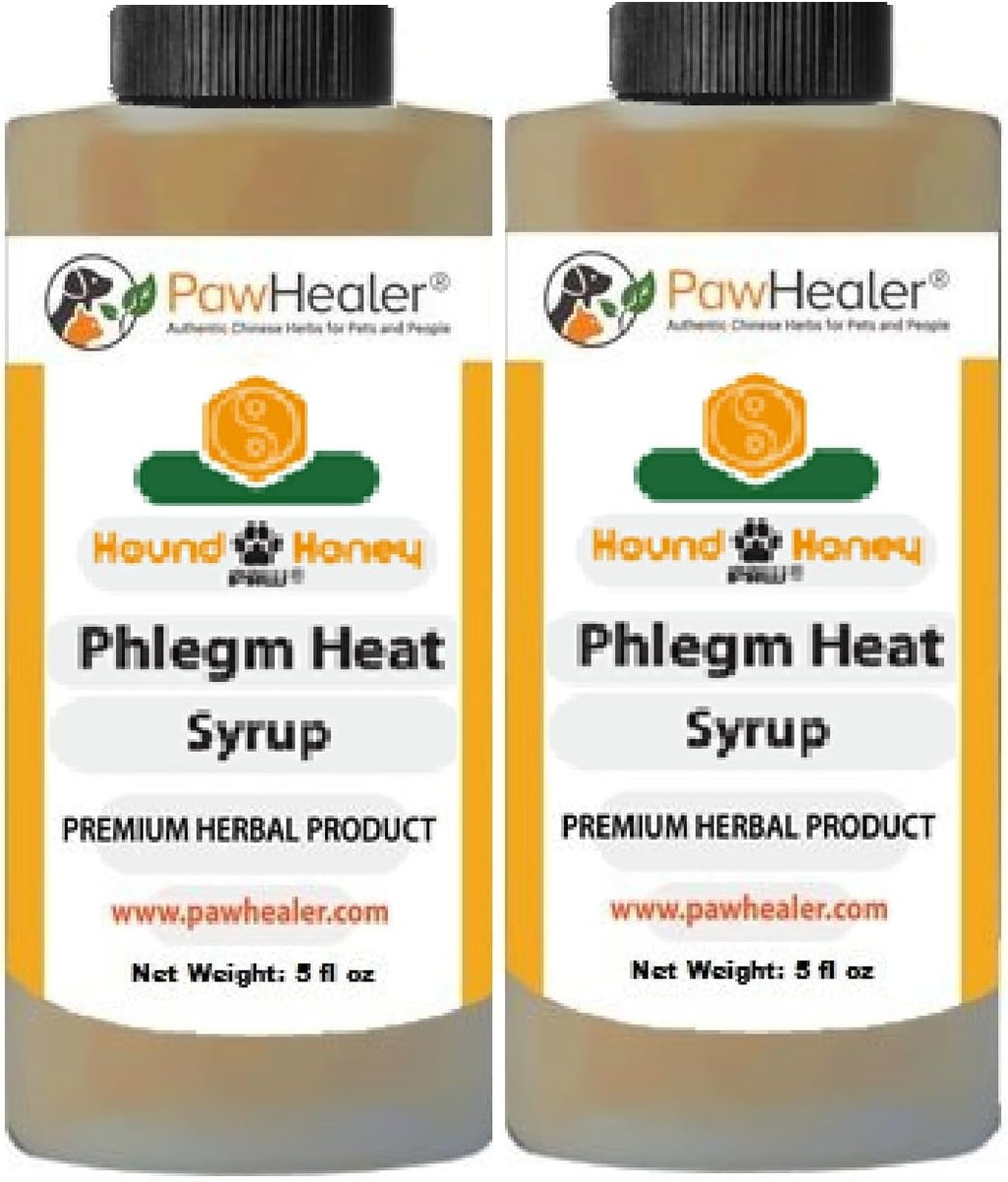 PawHealer Hound Honey: Phlegm Heat – Herbal Supplement for Canine Respiratory Wellness – 2-Pack (2 x 5 fl oz)