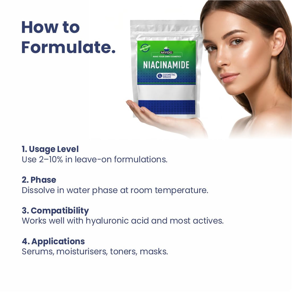 Niacinamida en Polvo (113 g) - Grado Cosmético para Formulaciones DIY