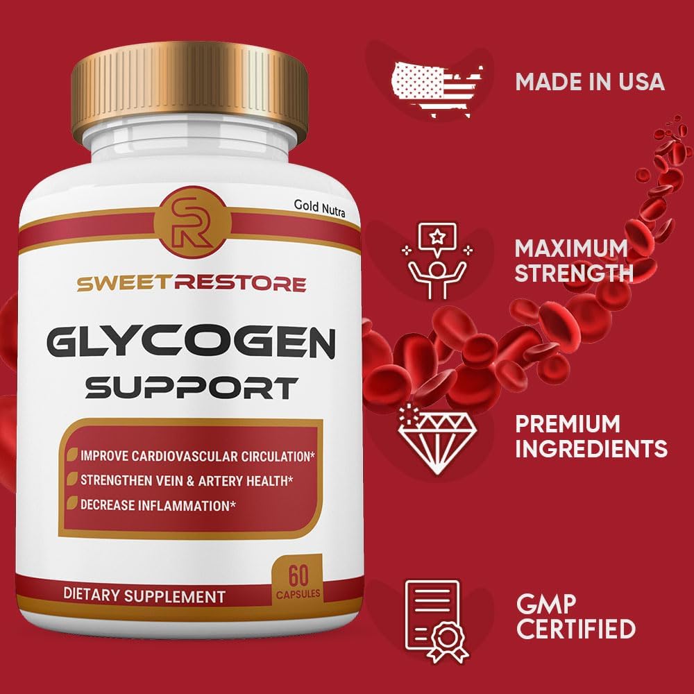 Sweet Restore Capsules, All Natural Maximum Strength Sweet Restore Glyco Pills, Suministro para 2 Meses (2 Paquetes)