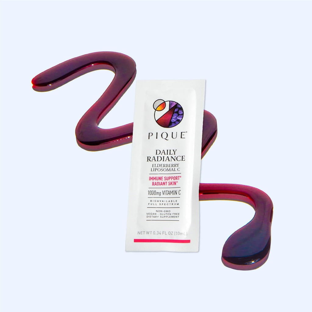 PIQUE Daily Radiance Vitamina C Liposomal 1000 mg con Saúco, 28 Sobres
