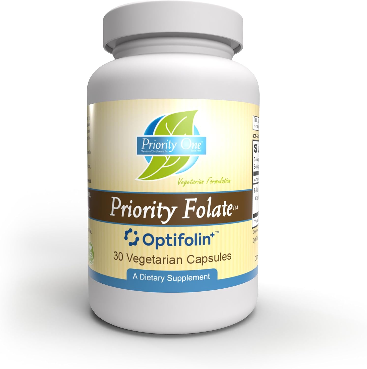 Priority Folate 30 Cápsulas - Suplemento de Folato con Optifolin+ 5MTHF