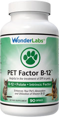 Pet Factor B-12 | Vitamina B-12 en Metilcobalamina para Perros | 180 Cápsulas