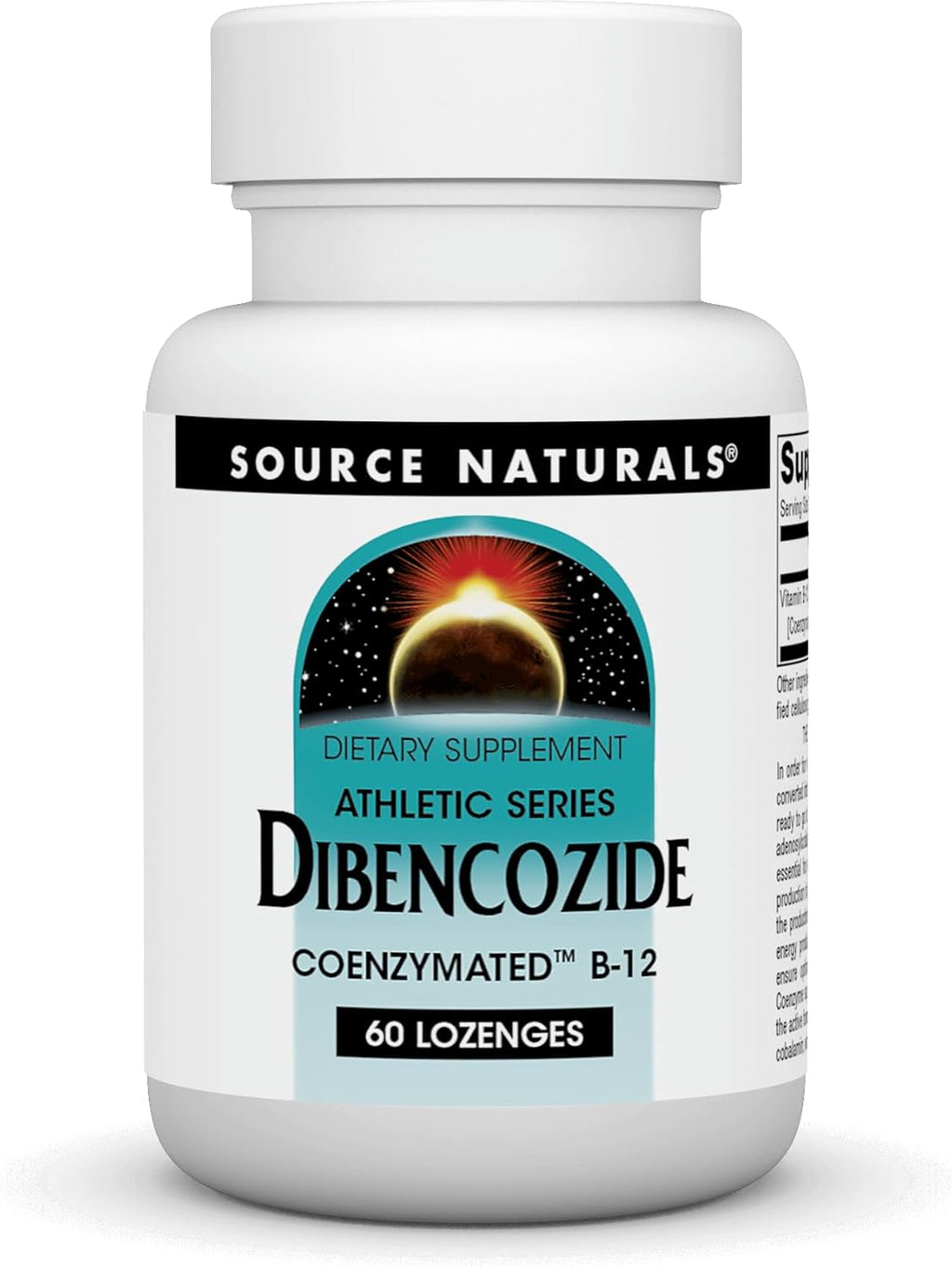Source Naturals Dibencozide - B12 Coenzimada Serie Atlética, Suplemento Dietético de Disolución Rápida - 60 Comprimidos