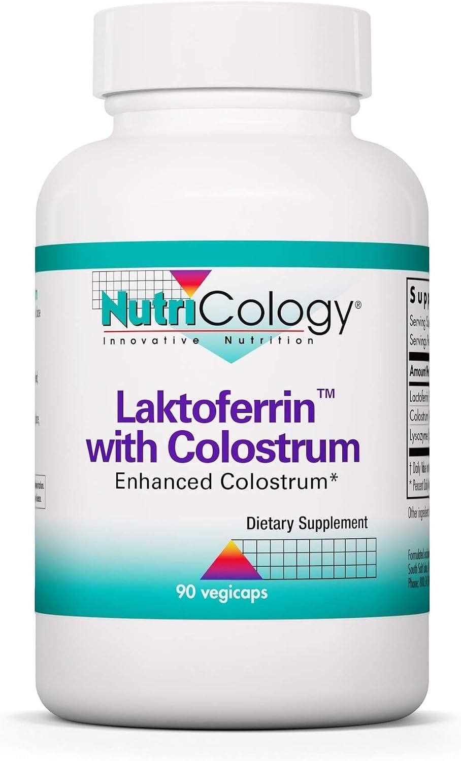 NutriCology Lactoferrin with Colostrum - 400 mg Lactoferrin - 90 Capsules