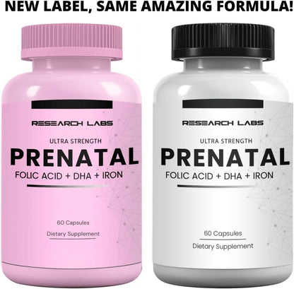 Research Labs Vitaminas Prenatales con – Apoyo al desarrollo del bebé: el metilfolato y el DHA contribuyen al – Image 7