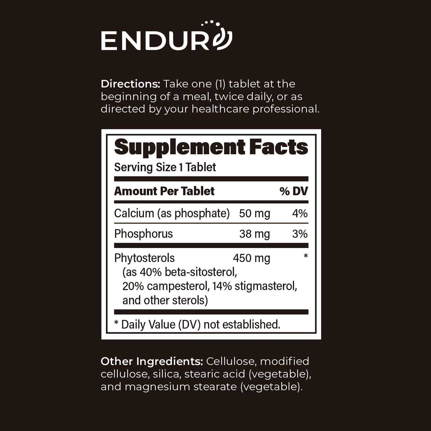 ENDUR Fitoesteroles – Complejo de Esteroles Vegetales 450 mg (180 comprimidos)