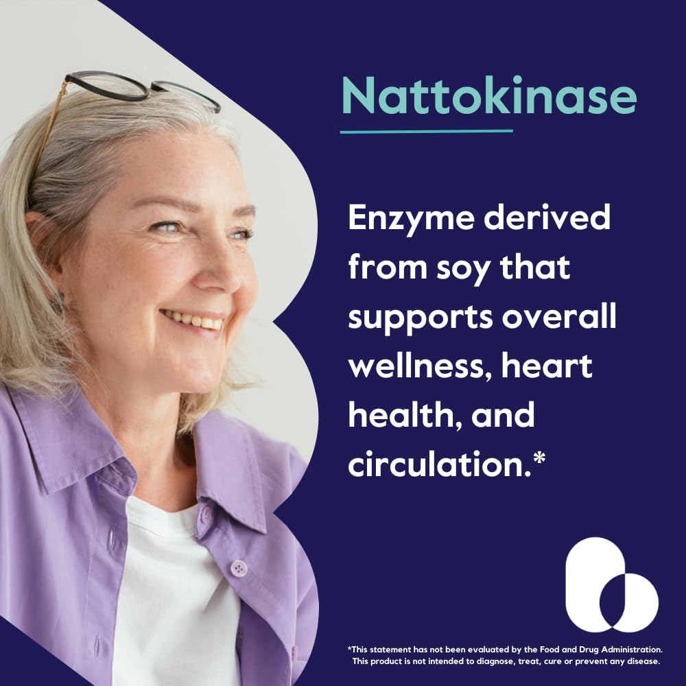 BESTVITE Nattokinase 100mg (2000 FU) – 240 Cápsulas Vegetales (120x2)