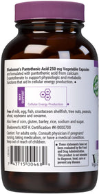 BlueBonnet Ácido Pantoténico 250 mg - 60 Cápsulas Vegetales