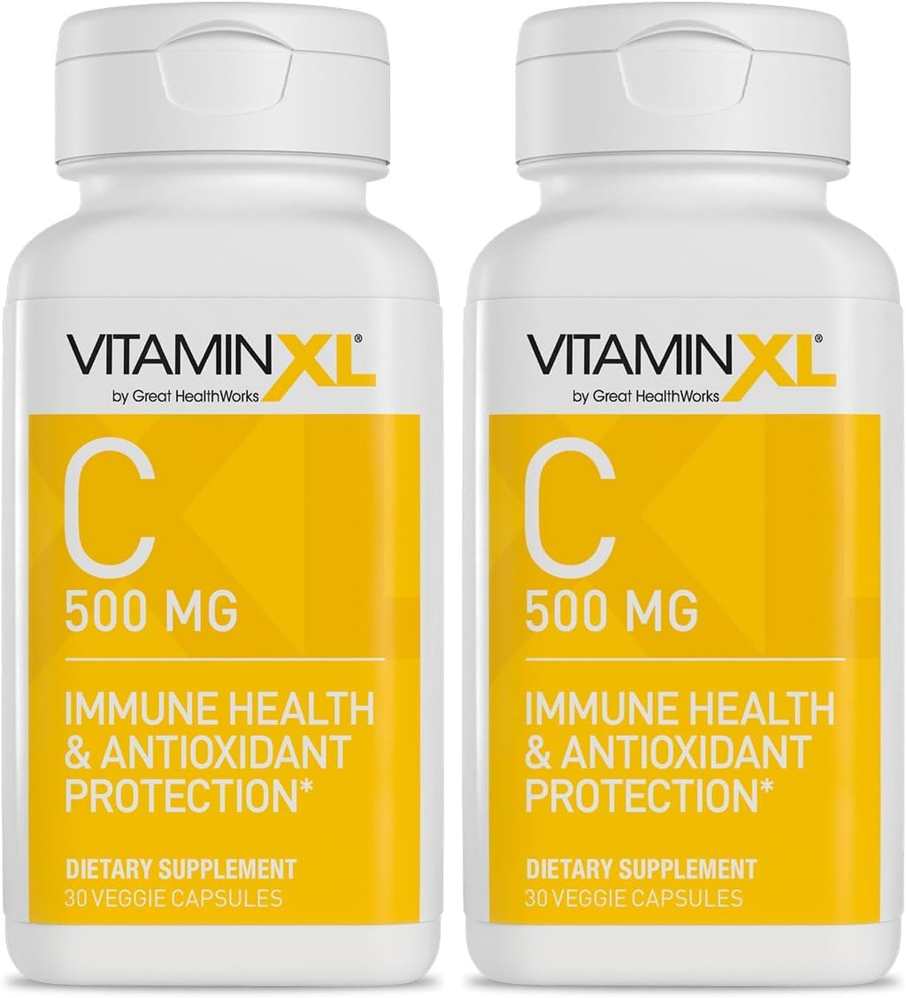 OmegaXL VitaminXL Vitamina C 500 mg, 30 Cápsulas Veganas
