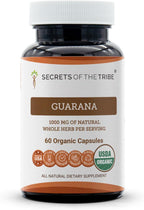 Secrets of the Tribe Cápsulas de Guaraná Orgánico USDA | Suplemento Herbal (120 cápsulas)