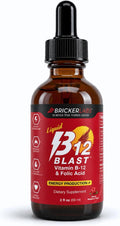 Bricker Labs B-12 Blast Vitamina B12 Líquida con Ácido Fólico, 59 ml