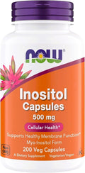 NOW Foods Inositol 500 mg - 200 Cápsulas Vegetales