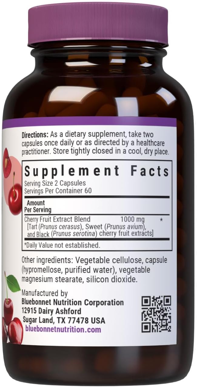 BlueBonnet Super Fruit Extracto de Cereza, 120 Cápsulas Vegetales