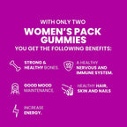 Esmerally Women's Pack - Multivitamin para Mujer y Gummies de Vinagre de Manzana - 120 Gummies - Sabor Fruta Natural - Sin Gluten y No Transgénico