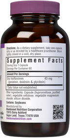 Bluebonnet Nutrition Isoflavonas de Soja No-GMO, 40 mg, 60 Cápsulas Vegetales