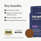 PetLab Co. Probióticos para Perros – Sabor Salmón – 30 Masticables Blandos