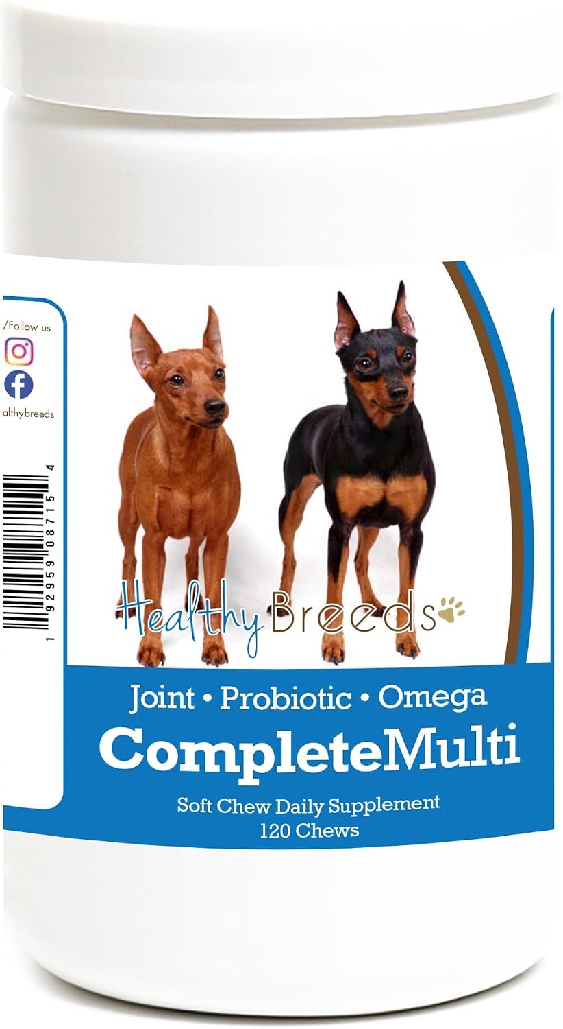 Healthy Breeds Miniature Pinscher Multivitamínico Todo en Uno Masticable 120 Unidades