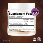 Polvo de Calostro Bovino Vitamatic - Suplemento para la Salud Intestinal, Inmunidad y Recuperación - 81 Gramos - 30 Dosis (Sabor Chocolate)