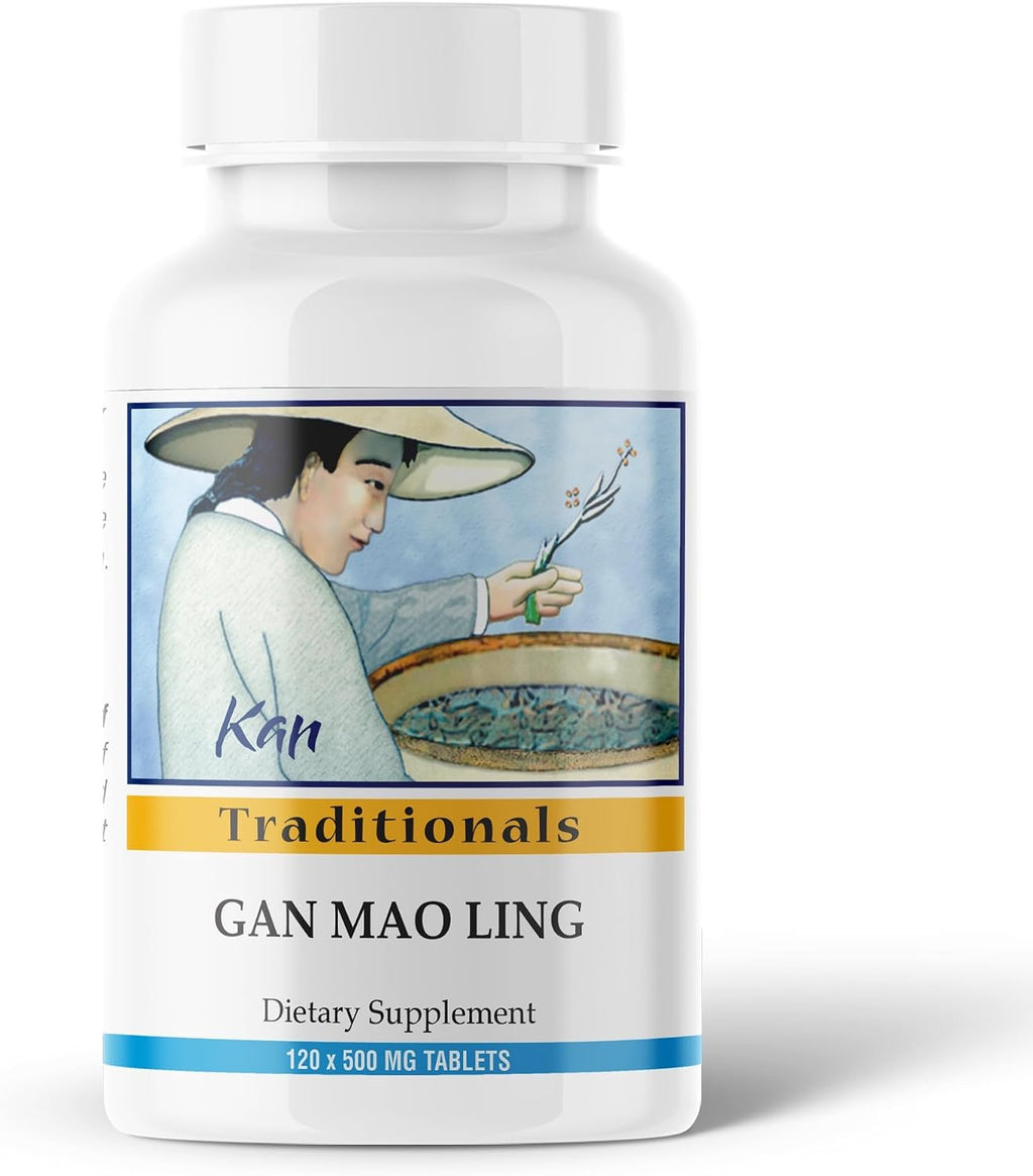 Kan Herbs Company Comprimidos Gan Mao Ling – Mezcla herbal tradicional china con Isatis, Crisantemo y Madreselva, 120 comprimidos