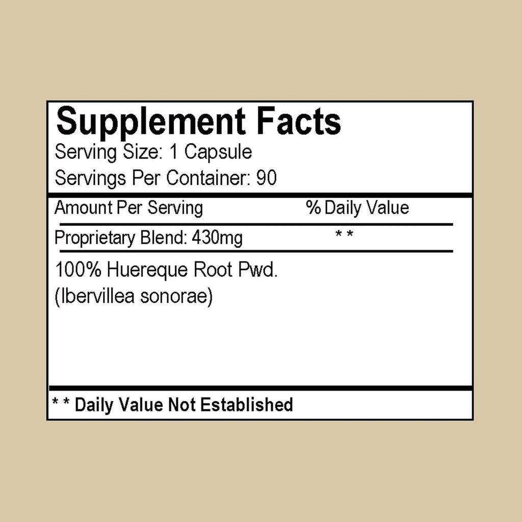 Huereque (Wereke, Ibervillea sonorae) 180 Cápsulas de 950 mg - 2 Envases