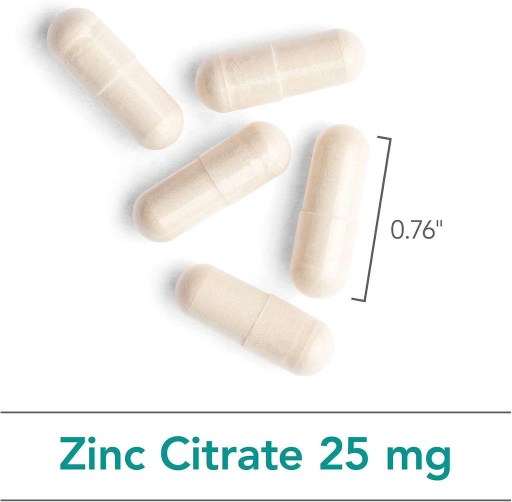 NutriCology Zinc Citrate - 25 mg - 60 Capsules